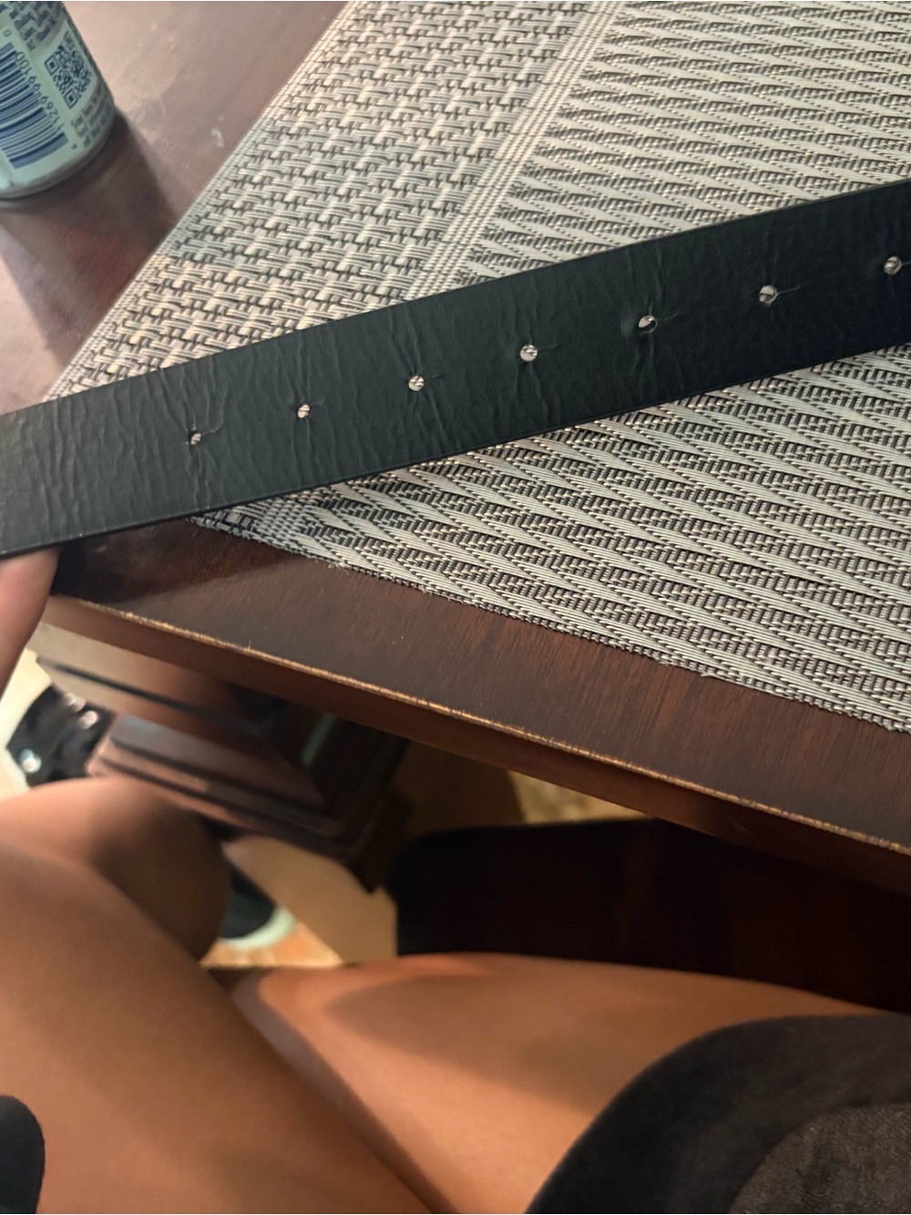 Gucci Black and Green Leather Belt with Gold Double G Buckle - Picture 4 of 5